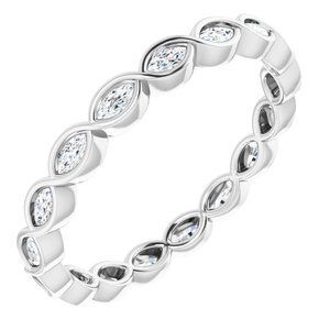 Platinum 3/8 CTW Diamond Eternity Band  - 123595:60039:P