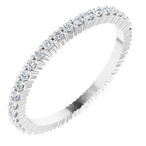 Platinum 3/8 CTW Diamond Round Eternity Band Size 6 - 122107:60055:P