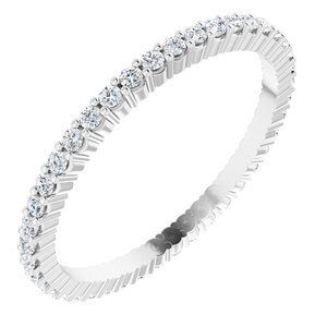 Platinum 3/8 CTW Diamond Round Eternity Band Size 7 - 122107:60056:P