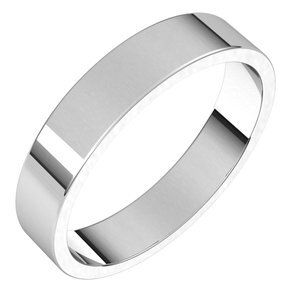 Platinum 4 mm Flat Band Size 13 - F13:218974:P