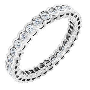 Platinum 5/8 CTW Diamond Eternity Band  - 123597:60059:P