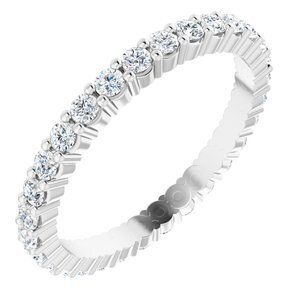 Platinum 5/8 CTW Diamond Round Eternity Band Size 5 - 122107:60060:P