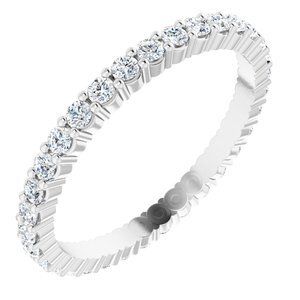 Platinum 5/8 CTW Diamond Round Eternity Band Size 7 - 122107:60062:P