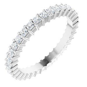 Platinum 7/8 CTW Diamond Square Eternity Band Size 5 - 122107:60102:P