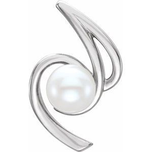 Platinum Freshwater Cultured Pearl Pendant  - 86268:6002:P