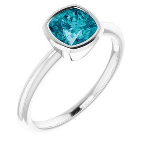 Platinum London Blue Topaz Ring - 71871:60003:P