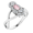 Platinum Morganite & 1/4 CTW Diamond Ring   - 71947:60008:P