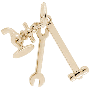 Plumbers Tools Charm 14K Gold - 10-3478-0-14K