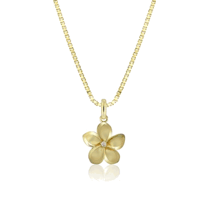 Plumeria Diamond Pendant 11mm