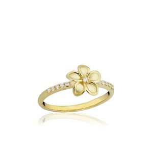 Plumeria Diamond Ring 8mm