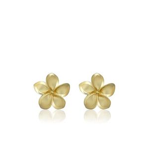 Plumeria Stud Earrings 13mm