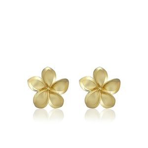 Plumeria Stud Earrings 15mm