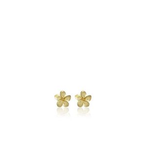 Plumeria Stud Earrings 6mm