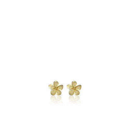 Plumeria Stud Earrings 6mm