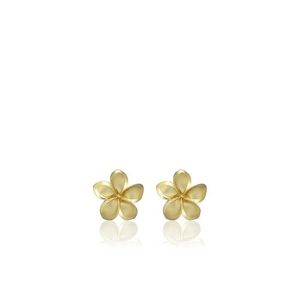 Plumeria Stud Earrings 9mm