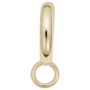 Polished Circle Charmdrop - 10K Yellow Gold - 10-9131-0-10k