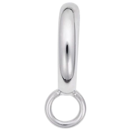 Polished Circle Charmdrop - 14K White Gold - 10-9131-0-14kw