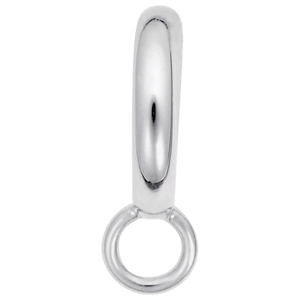 Polished Circle Charmdrop - Sterling Silver - 10-9131-0-ss