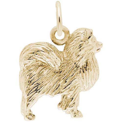 Pomeranian Charm Gold Plated - 10-2504-0-GP