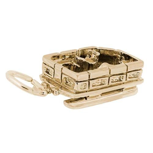 Pontoon Boat Charm 10K Gold - 10-1935-0-10K