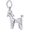 Poodle Dog Charm White Gold - 10-0289