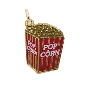 Popcorn Charm  - Painted- 10K Gold-10-2490-1-10K
