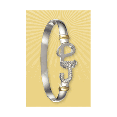 Port Jefferson Destination Bracelet - Sterling Silver & 14K Gold 6mm Wide