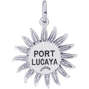 Port Lucaya Sun Large Charm - Sterling Silver