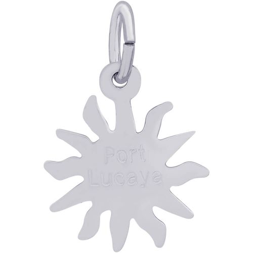 Port Lucaya Sun Small Charm - 14K White Gold