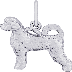 Portuguese Water Dog Charm - Sterling Silver - 10-8356