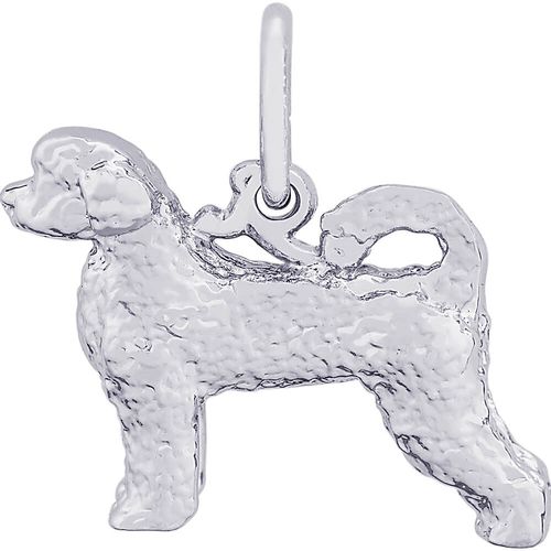 Portuguese Water Dog Charm - Sterling Silver - 10-8356