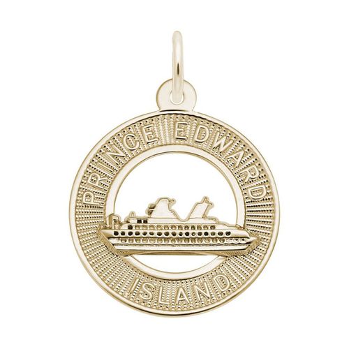 Prince Edward Island Cruise Ship Charm - Gold Plated - 10-1818-gp