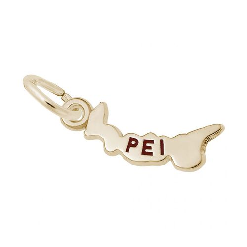 Prince Edward Island Map Charm - 14K Gold - 10-1808-14kg
