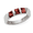 Princess Garnet Ring - Sterling Silver Size 7