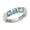 Princess Swiss Blue Topaz Ring - Sterling Silver Size 7