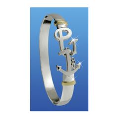 Provincetown Destination Bracelet - Sterling Silver & 14K Gold 6mm Wide