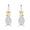 PS Diamond Cluster with Polished Bow Top Firenze Drop Earrings