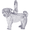 Pug Dog Charm White Gold - 10-3490