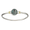 Pure Joy Larimar Cable Hook Bracelet - Silver & 14K 3.5mm 7.5 Inch