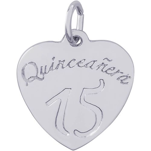 Quinceanera Charm - 14K White Gold - 10-8377
