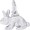 Rabbit Charm White Gold - 10-2264