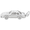 Racecar Charm White Gold - 10-2654
