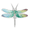 Rainbow Dragonfly Necklace -White Sapphires  Sterling Silver - NN0580YA
