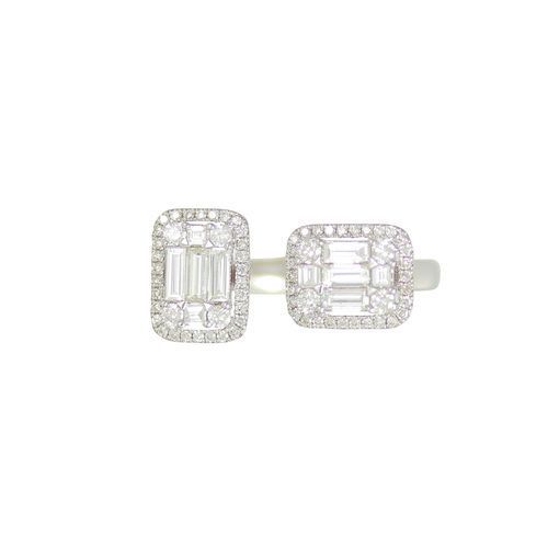 Rectangular Diamond cluster Verona Ring