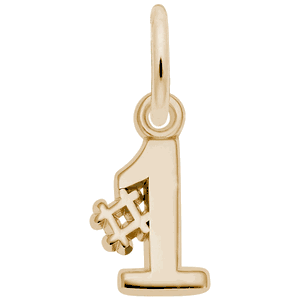 #1 Charm 14K Gold - 10-5549