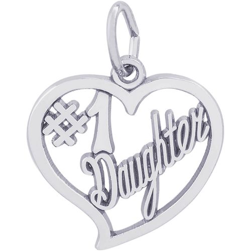 #1 Daughter Charm Silver - 10-6145