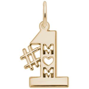 #1 Mom Charm Gold Plated - 10-6179