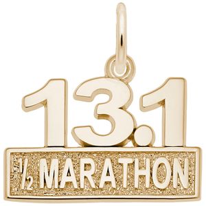 13.1 Half Marathon Running Charm Gold Plated - 10-2646