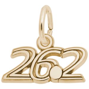 26.2 Marathon Running Plain Charm 10K Gold - 10-2744