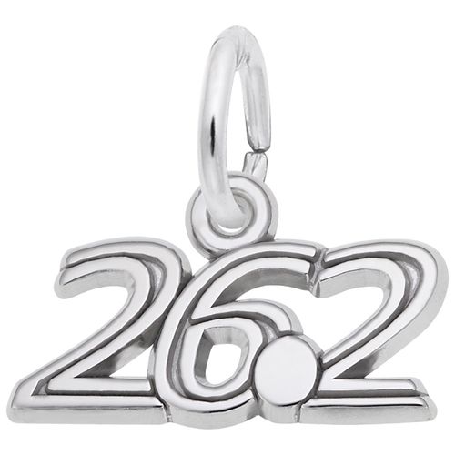 26.2 Marathon Running Plain Charm Silver - 10-2744